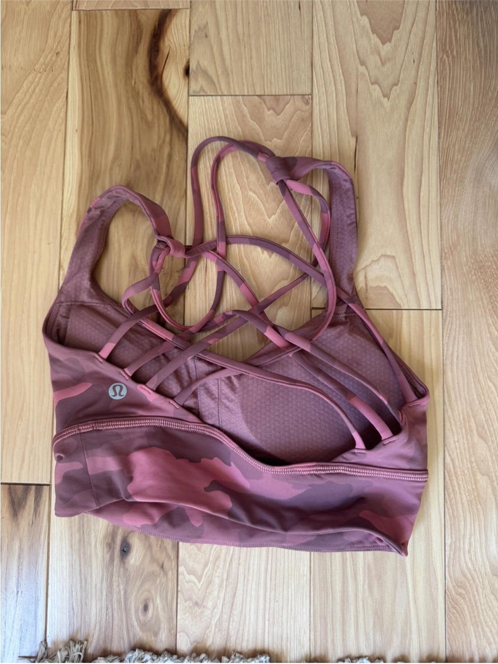 lululemon athletica Strappy Sports Bra - Dusty Rose Camo Pink